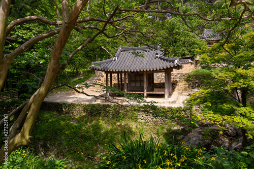 A landscape view of a shelter in the garden of the Joseon Dynasty  Damyang south korea.