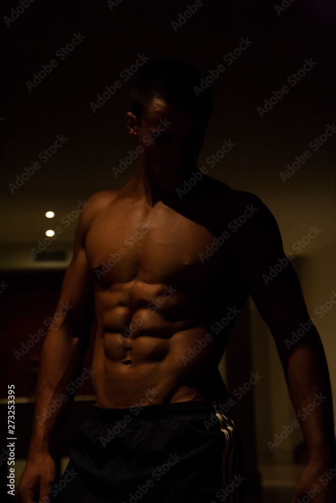 Fototapeta premium Young trainer ready for do exercise