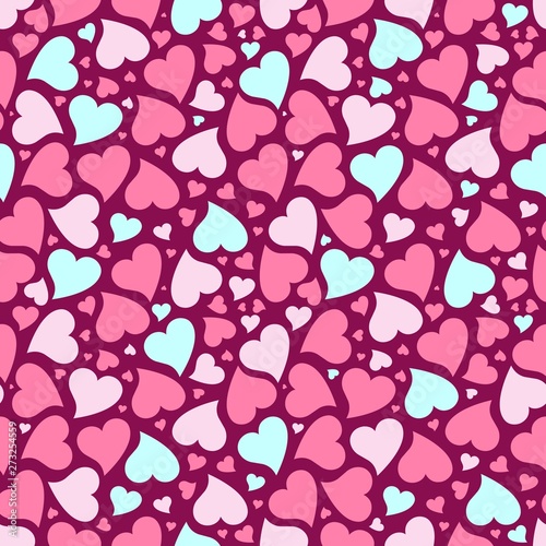Seamless hearts background, Repeated Loves Pattern