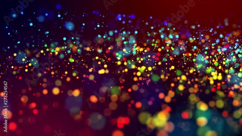 Wallpaper Mural multicolored particles like confetti or spangles float in a viscous liquid and glitter in the light with depth of field. 3d abstract animation of particles in 4k. luma matte as the alpha channel. 68 Torontodigital.ca