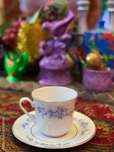 whimsical and colorful tea party