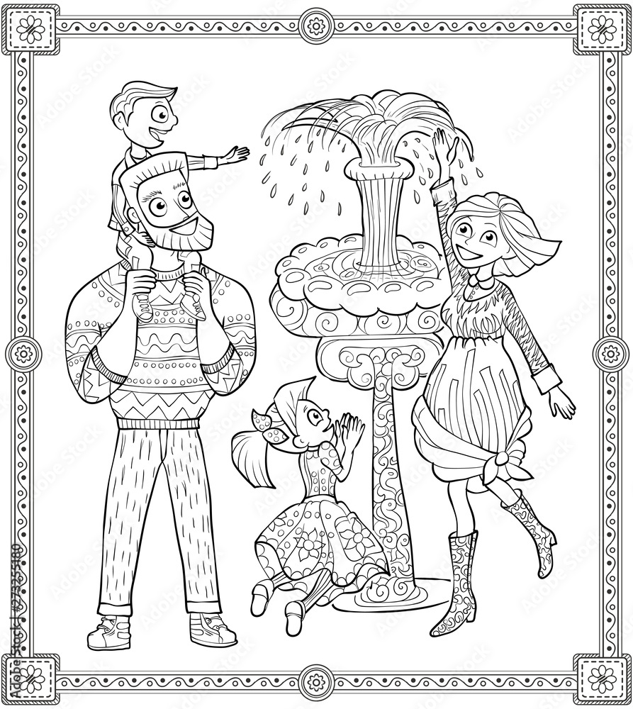 Fototapeta premium set of vector drawings