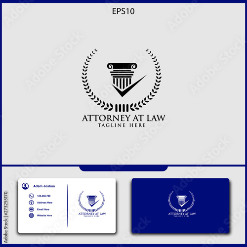 attorney logo vector design of justice vector illustration