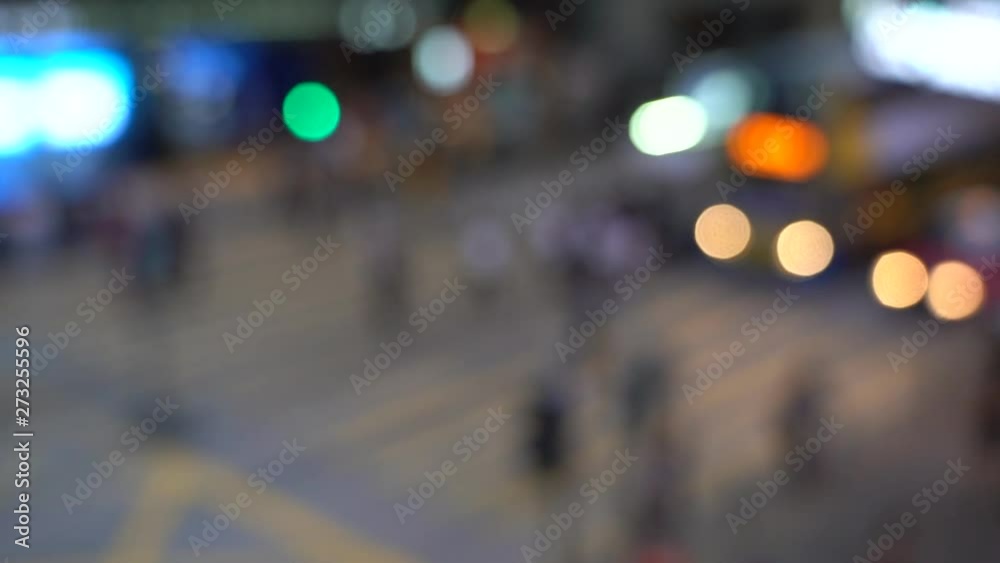 Blurred people on busy crosswalk; Slow motion Blurred people on busy crosswalk; Slow motion