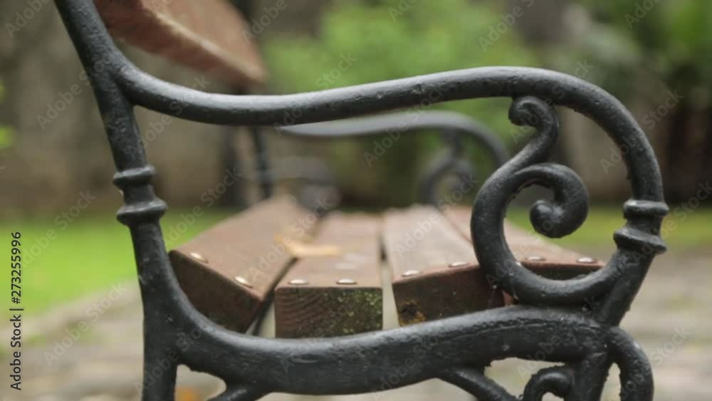 Tourist places in Montenegro. Bench to relax in the Park. Tourist places in Montenegro. Bench to relax in the Park.