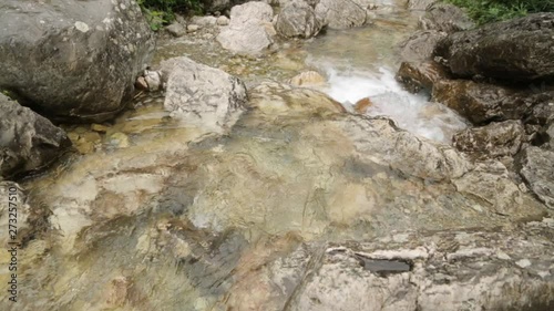  Atmospheric nature and mountain river. Beautiful mountain waterfall in Montenegro. photo