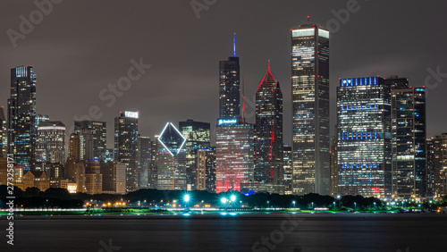The Skyline of Chicago at night - travel photography