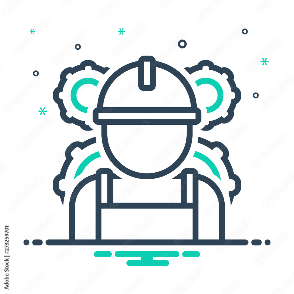 Fototapeta premium mix icon for production manager