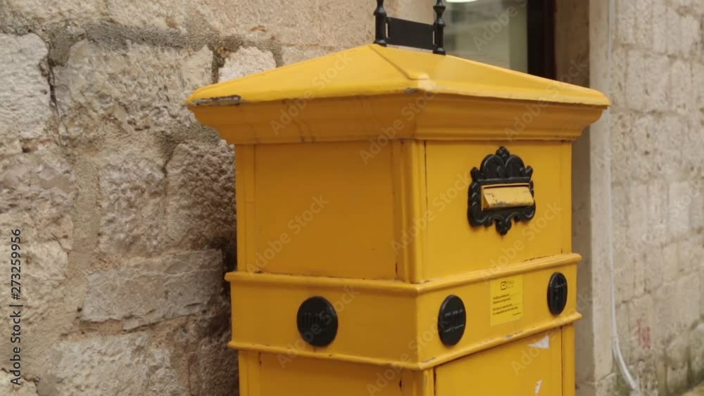 Tourist attraction in the old town. The old mailbox on the street. Tourist attraction in the old town. The old mailbox on the street.