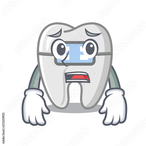 Afraid braces in the a cartoon shape
