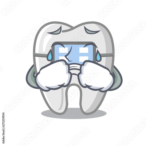 Crying braces in the a cartoon shape