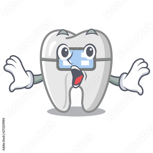 Surprised braces in the a cartoon shape