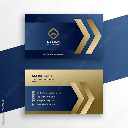 stylish premium gold business card design