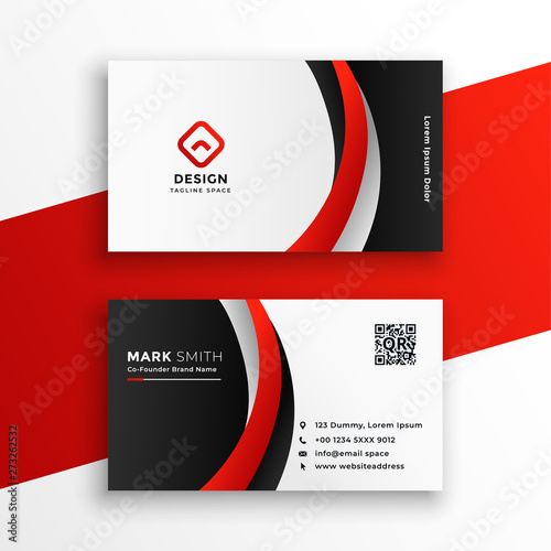 awesome red business card design template