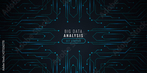 data analysis technology backgorund with circut diagram