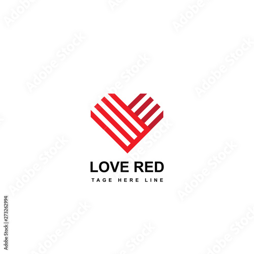 love red logo template