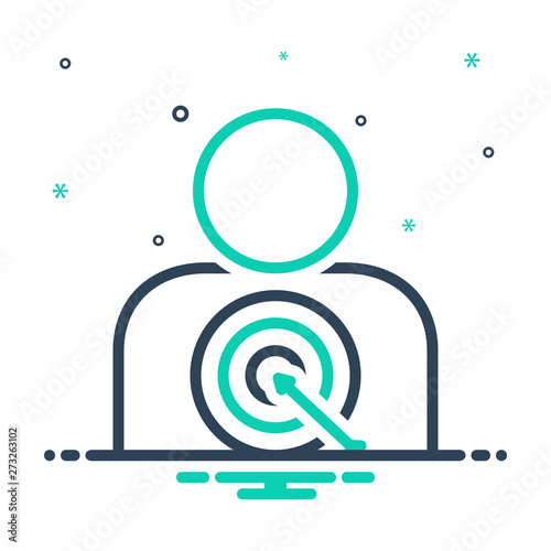 mix icon for customer target 