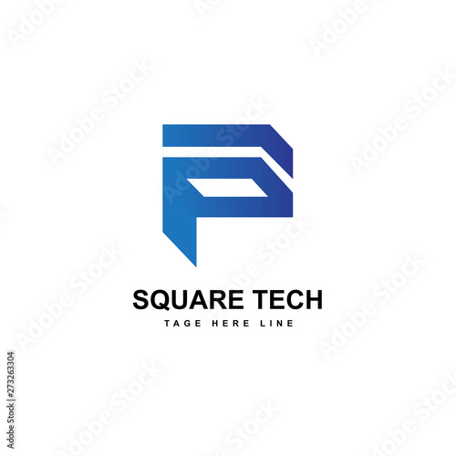 shape tech logo template