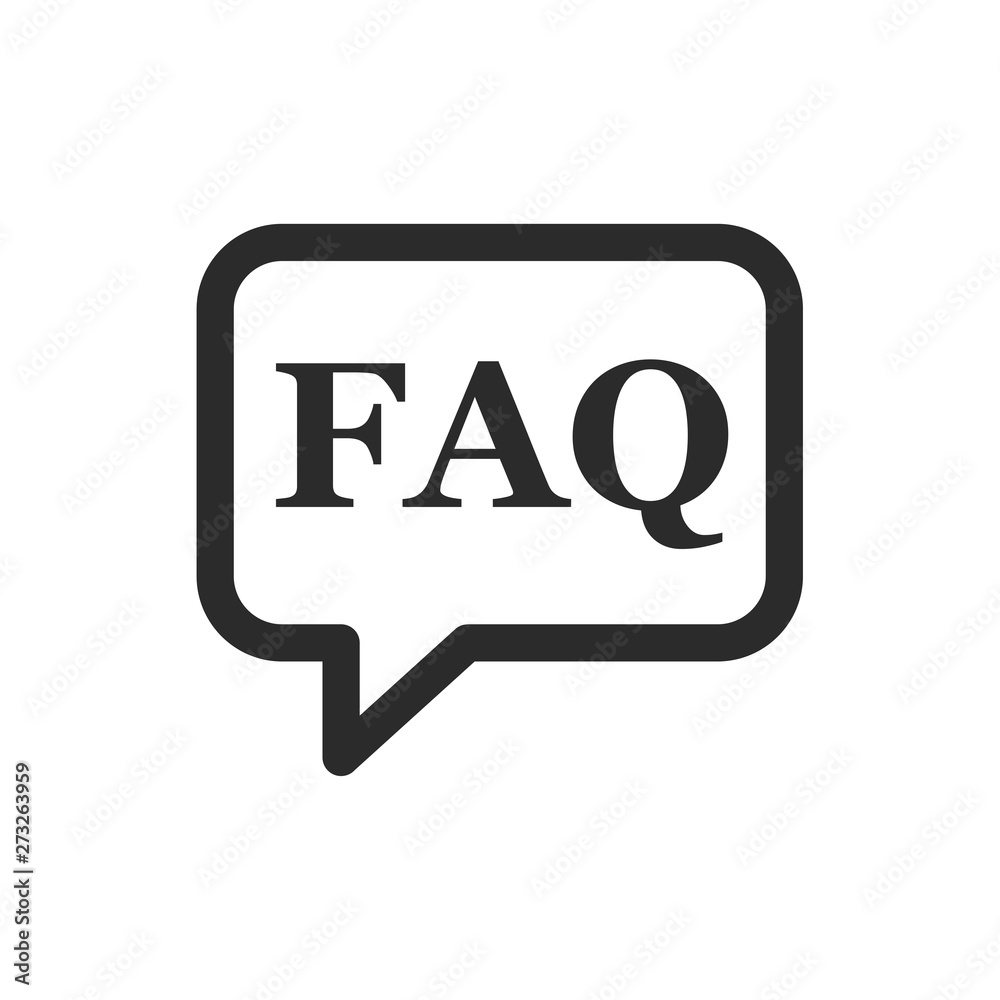 Faq icon vector image on white background. information logo template. info symbol Faq icon vector image on white background. information logo template. info symbol
