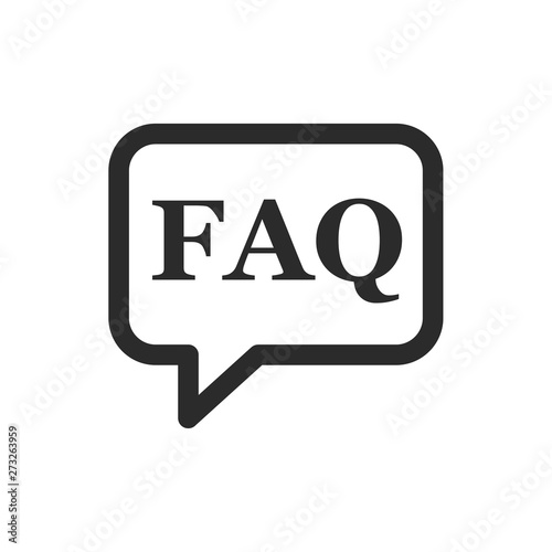 Faq icon vector image on white background. information logo template. info symbol