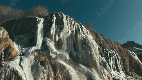 Low angle tilt shot of he Waterfalls Of Band-E Amir - Bamyan, Afghanistan photo