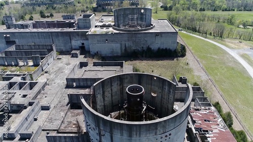 abandoned factory shot from the air with my drone