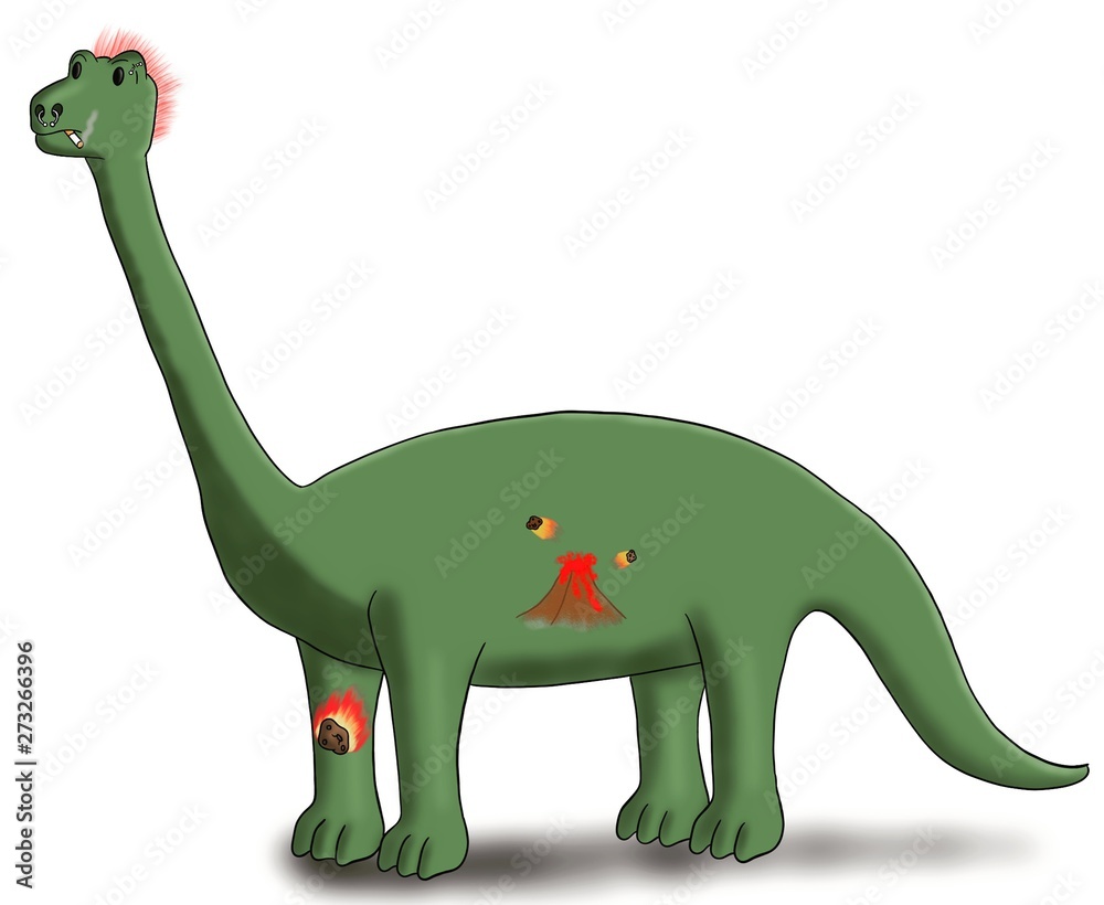 Fototapeta premium Punk Dinossaur