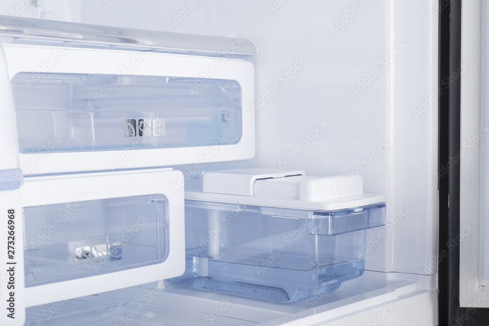 Refrigerator Isolated on White Background. Modern Kitchen and Domestic Major Appliances Refrigerator Isolated on White Background. Modern Kitchen and Domestic Major Appliances