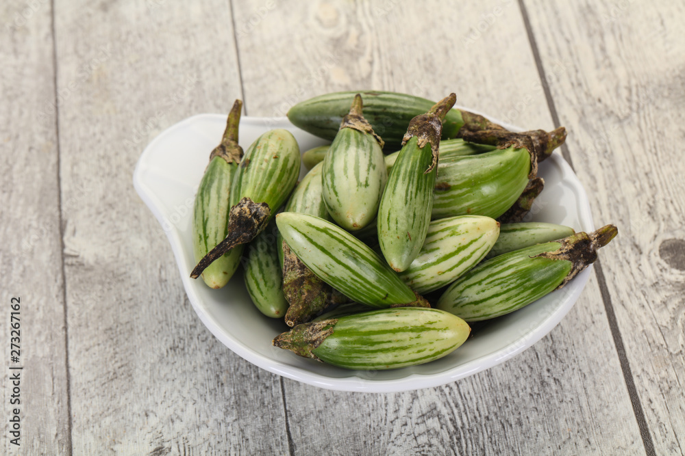 Green asian eggplant Green asian eggplant