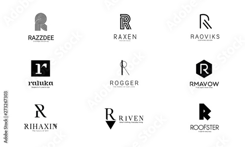 R Letter Alphabetic Logos 1
