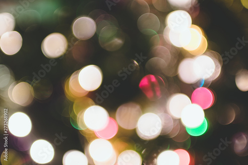 Color christmas light, abstract bokeh vintage style background