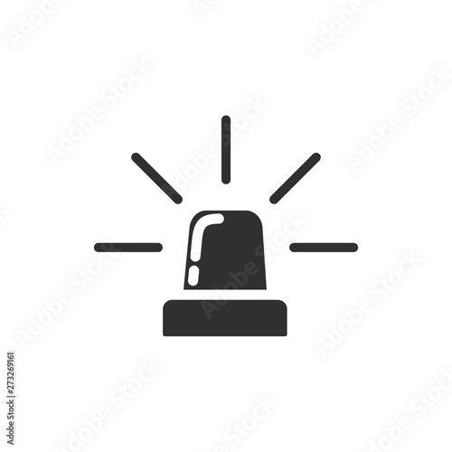 Siren flat icon vector. siren logo design illustration