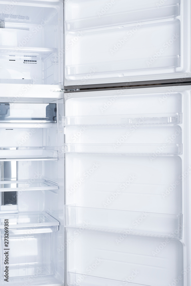Refrigerator Isolated on White Background. Modern Kitchen and Domestic Major Appliances Refrigerator Isolated on White Background. Modern Kitchen and Domestic Major Appliances
