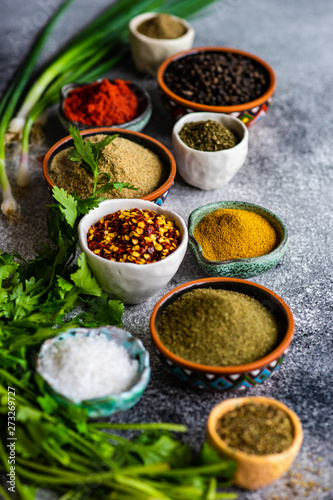 Traditional georgian spices frame