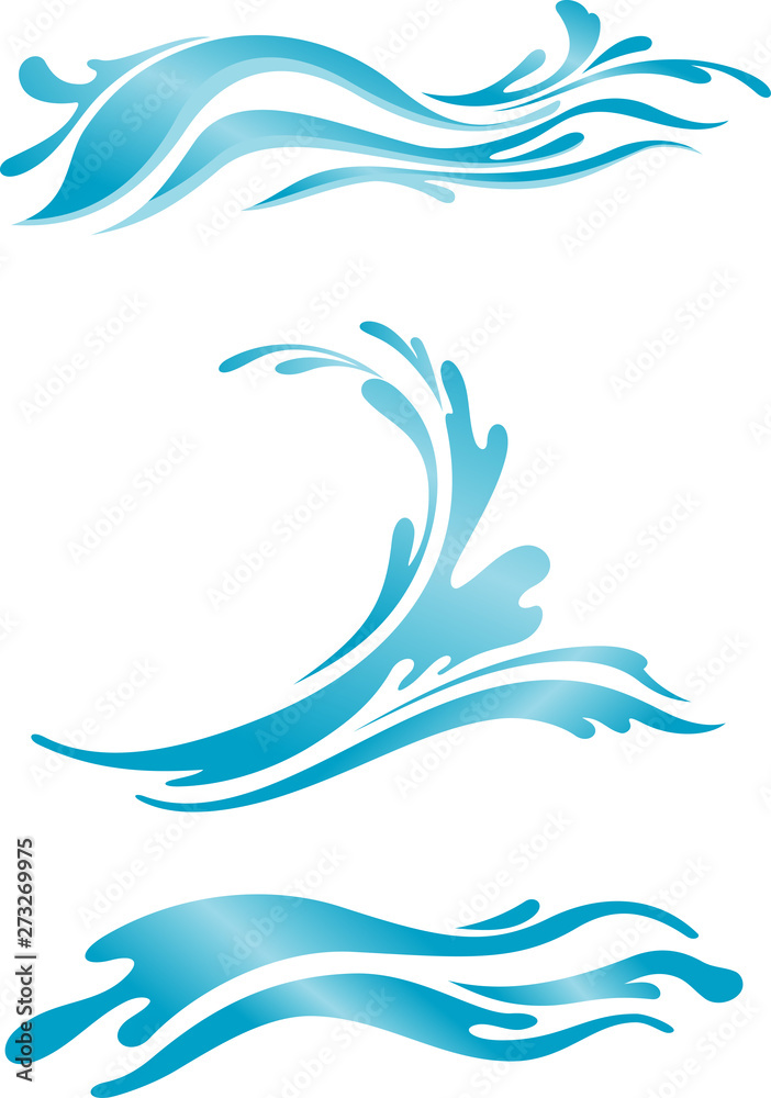 Obraz premium Water Splashing Natural Shapes