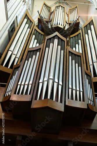 Organ pipes in an old church