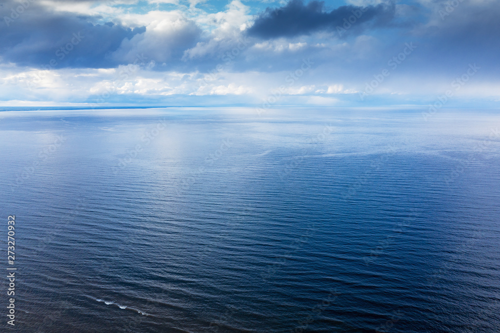 Gulf of Riga, Baltic in cloudy day.