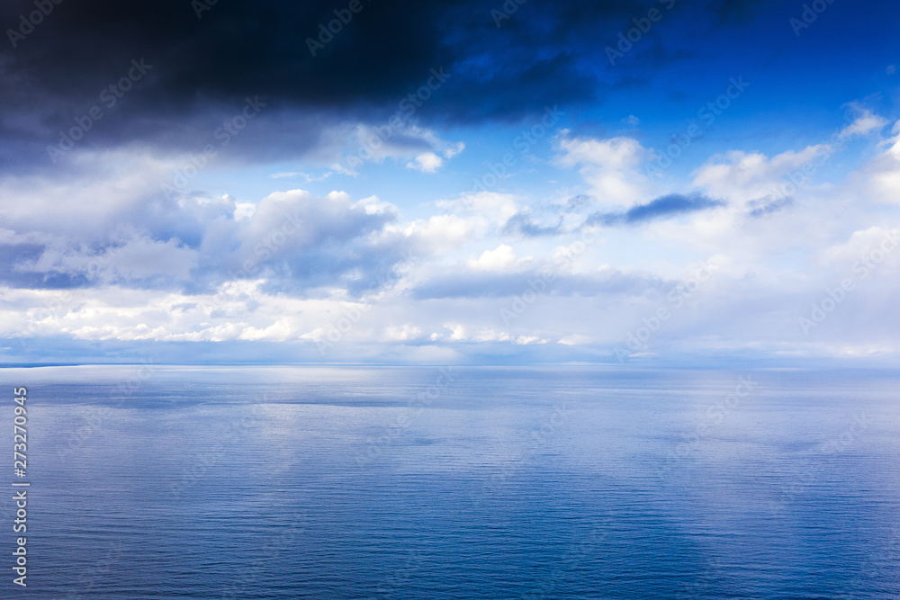 Gulf of Riga, Baltic in cloudy day.