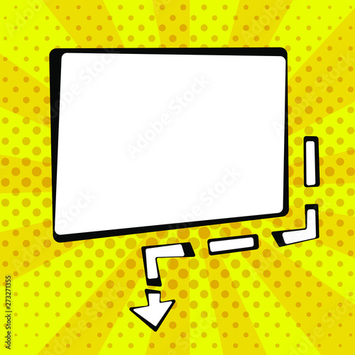 computer with blank screen isolated on white