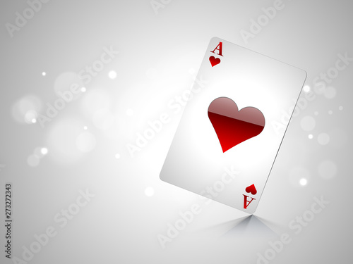 Concept of casino with playing card.