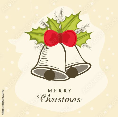 Celebration of Christmas Day with bells.
