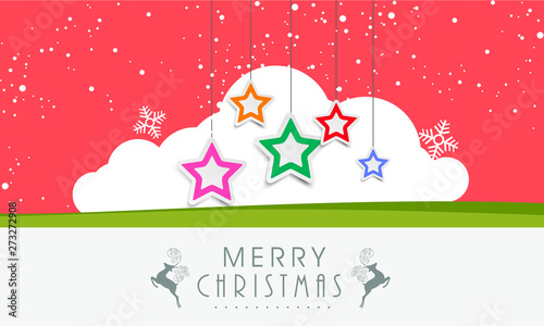 Poster, banner and card for Merry Christmas.