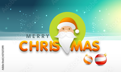 Poster, banner and card for Merry Christmas.