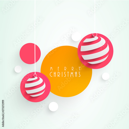 Poster, tag and sticker for Merry Christmas.