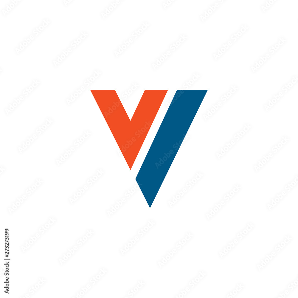 V letter logo design vector template