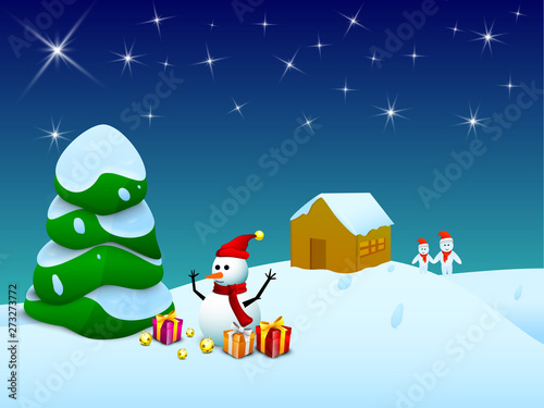 Poster, banner and card for Merry Christmas.