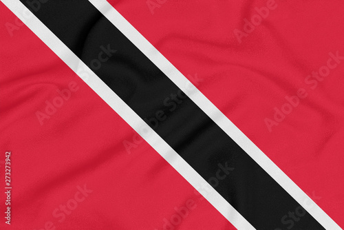 Free Download Flag of Trinidad and Tobago on textured fabric. Patriotic symbol - GFXLoad
