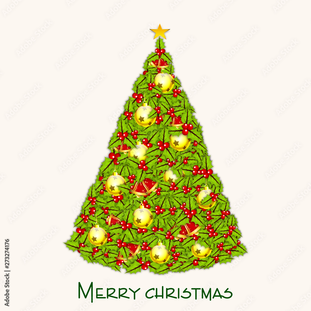 Merry Christmas celebration with decorative x-mas tree. Merry Christmas celebration with decorative x-mas tree.