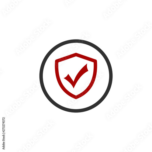 Free Download Security with check mark icon vector illustration. Protect scurity symbol. Shield logo design template - GFXLoad