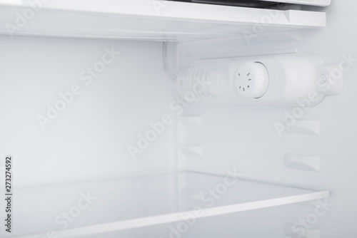 Refrigerator Isolated on White Background. Modern Kitchen and Domestic Major Appliances